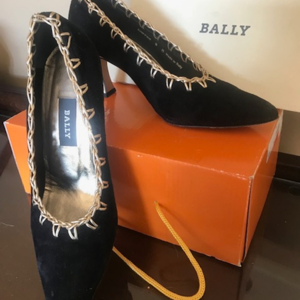 Black Suede Dress Bally Pump